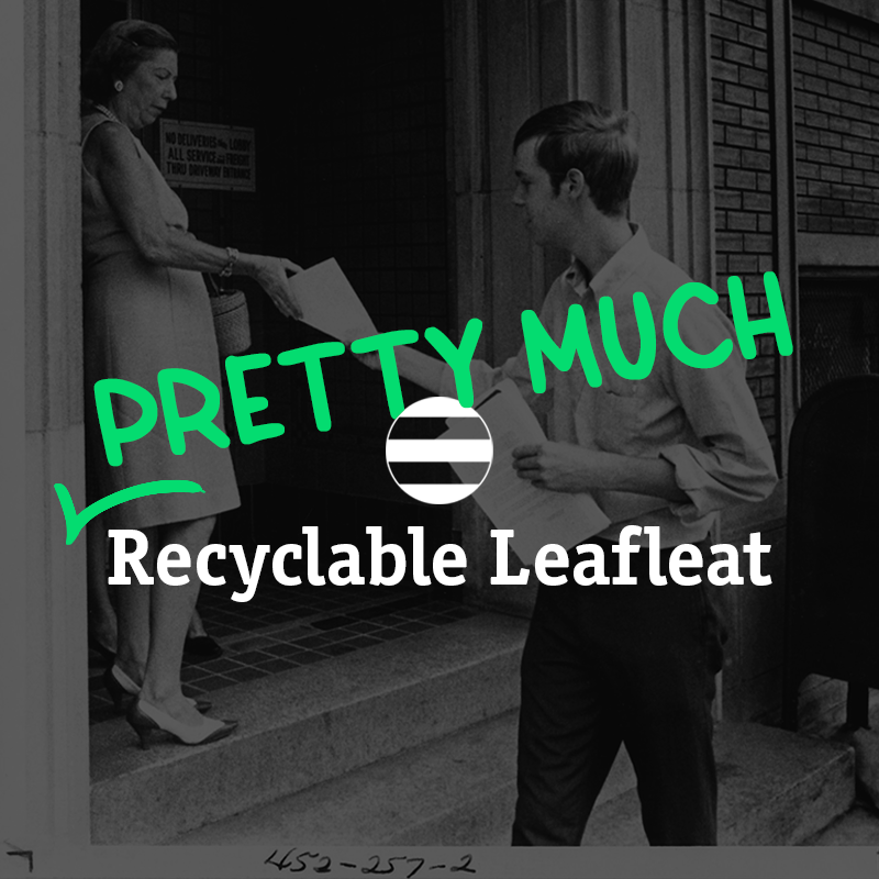 Pretty much recyclable leaflet
