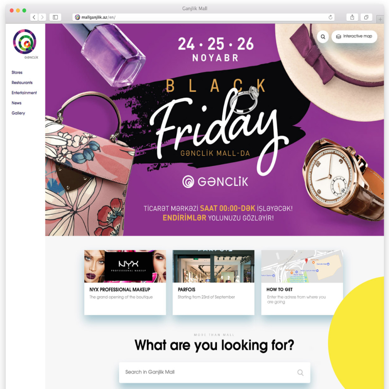 Website of Ganjlik Mall