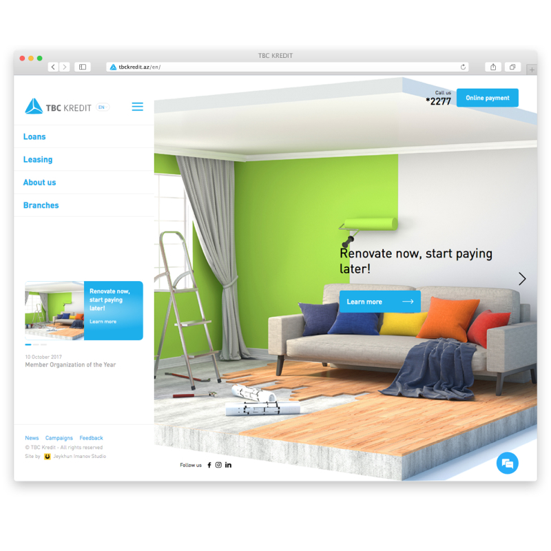 Website of TBC Credit